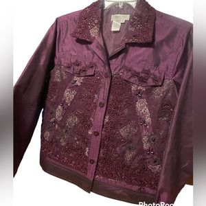 Coldwater Creek Plum Color Jacket Purple Size Petite Medium